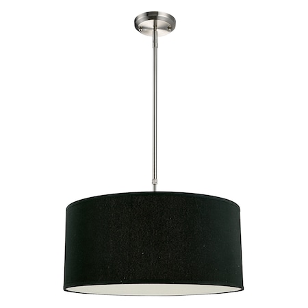 Z-Lite Albion 3 Light Pendant, Brushed Nickel & Black 171-20B-C